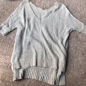Free People Short Sleeve Gray Sweater XS